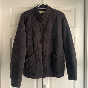 Z Supply Maya Quilted Jacket in Gray, size Large